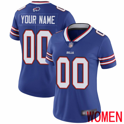 Women Buffalo Bills Customized Royal Blue Team Color Vapor Untouchable Custom Limited Football Jersey